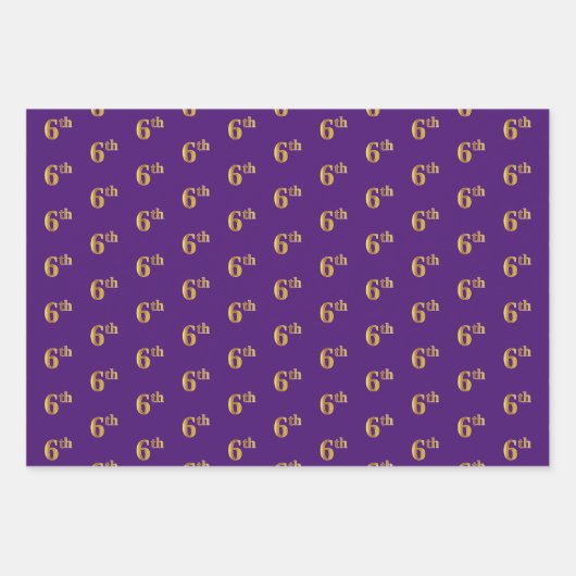 Extravagant Green, Grau, Lila, Imitate Gold 6. Ver Geschenkpapier Set (Vorderseite 3)