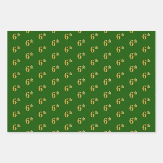 Extravagant Green, Grau, Lila, Imitate Gold 6. Ver Geschenkpapier Set (Vorderseite)