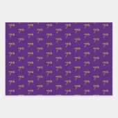 Extravagant Green, Grau, Lila, Imitate Gold 7. Ver Geschenkpapier Set (Vorderseite 3)