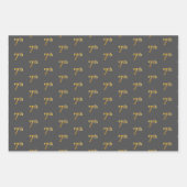 Extravagant Green, Grau, Lila, Imitate Gold 7. Ver Geschenkpapier Set (Vorderseite 2)