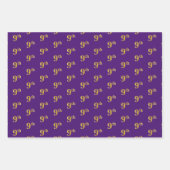 Extravagant Green, Grau, Lila, Imitate Gold 9. Ver Geschenkpapier Set (Vorderseite 3)