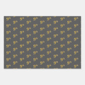 Extravagant Green, Grau, Lila, Imitate Gold 9. Ver Geschenkpapier Set (Vorderseite 2)