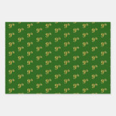 Extravagant Green, Grau, Lila, Imitate Gold 9. Ver Geschenkpapier Set (Vorderseite)