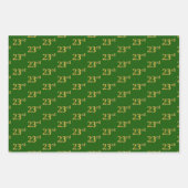 Extravagant Green, Gray, Lila, Imitate Gold 23. Ve Geschenkpapier Set (Vorderseite)