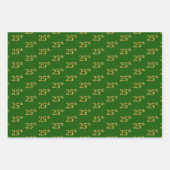 Extravagant Green, Gray, Lila, Imitate Gold 25th E Geschenkpapier Set (Vorderseite)