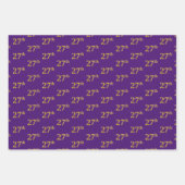 Extravagant Green, Gray, Lila, Imitate Gold 27. Ve Geschenkpapier Set (Vorderseite 3)