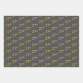 Extravagant Green, Gray, Lila, Imitate Gold 27. Ve Geschenkpapier Set (Vorderseite 2)