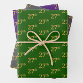 Extravagant Green, Gray, Lila, Imitate Gold 27. Ve Geschenkpapier Set (Beispiel)