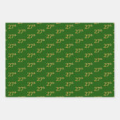 Extravagant Green, Gray, Lila, Imitate Gold 27. Ve Geschenkpapier Set (Vorderseite)