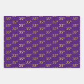 Extravagant Green, Gray, Lila, Imitate Gold 35. Ev Geschenkpapier Set (Vorderseite 3)