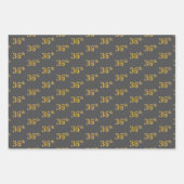 Extravagant Green, Gray, Lila, Imitate Gold 36. Ev Geschenkpapier Set (Vorderseite 2)