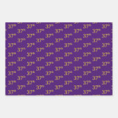 Extravagant Green, Gray, Lila, Imitate Gold 37. Ev Geschenkpapier Set (Vorderseite 3)