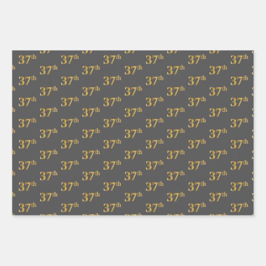 Extravagant Green, Gray, Lila, Imitate Gold 37. Ev Geschenkpapier Set (Vorderseite 2)