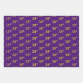 Extravagant Green, Gray, Lila, Imitate Gold 38. Ev Geschenkpapier Set (Vorderseite 3)