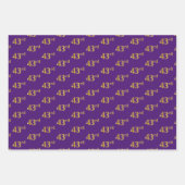 Extravagant Green, Gray, Lila, Imitate Gold 43. Ev Geschenkpapier Set (Vorderseite 3)