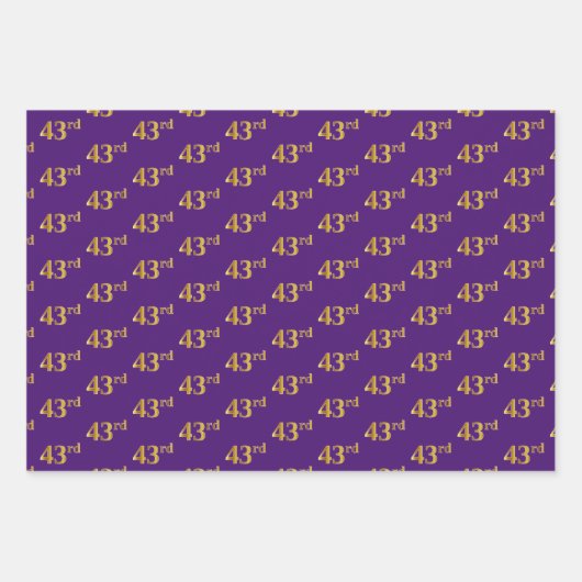 Extravagant Green, Gray, Lila, Imitate Gold 43. Ev Geschenkpapier Set (Vorderseite 3)