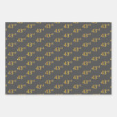 Extravagant Green, Gray, Lila, Imitate Gold 43. Ev Geschenkpapier Set (Vorderseite 2)