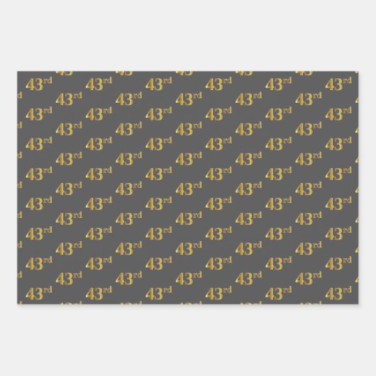 Extravagant Green, Gray, Lila, Imitate Gold 43. Ev Geschenkpapier Set (Vorderseite 2)