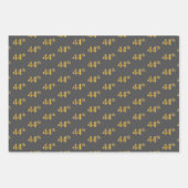 Extravagant Green, Gray, Lila, Imitate Gold 44. Ev Geschenkpapier Set (Vorderseite 2)