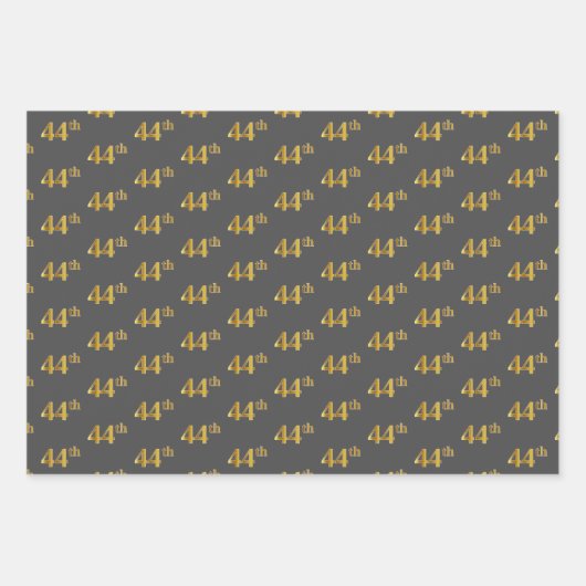 Extravagant Green, Gray, Lila, Imitate Gold 44. Ev Geschenkpapier Set (Vorderseite 2)