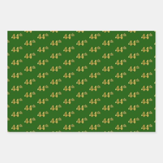 Extravagant Green, Gray, Lila, Imitate Gold 44. Ev Geschenkpapier Set (Vorderseite)