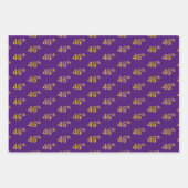 Extravagant Green, Gray, Lila, Imitate Gold 46. Ev Geschenkpapier Set (Vorderseite 3)