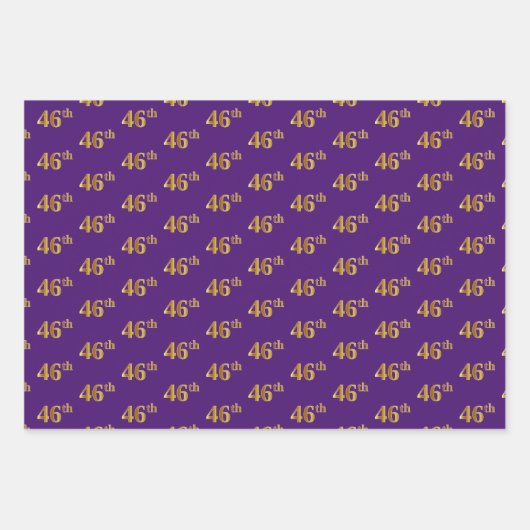 Extravagant Green, Gray, Lila, Imitate Gold 46. Ev Geschenkpapier Set (Vorderseite 3)