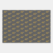 Extravagant Green, Gray, Lila, Imitate Gold 46. Ev Geschenkpapier Set (Vorderseite 2)