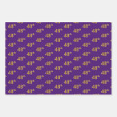 Extravagant Green, Gray, Lila, Imitate Gold 48. Ev Geschenkpapier Set (Vorderseite 3)