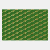 Extravagant Green, Gray, Lila, Imitate Gold 48. Ev Geschenkpapier Set (Vorderseite)