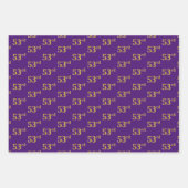 Extravagant Green, Gray, Lila, Imitate Gold 53. Ve Geschenkpapier Set (Vorderseite 3)