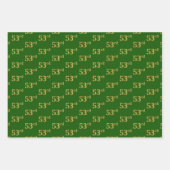 Extravagant Green, Gray, Lila, Imitate Gold 53. Ve Geschenkpapier Set (Vorderseite)