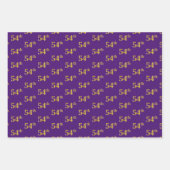 Extravagant Green, Gray, Lila, Imitate Gold 54. Ev Geschenkpapier Set (Vorderseite 3)