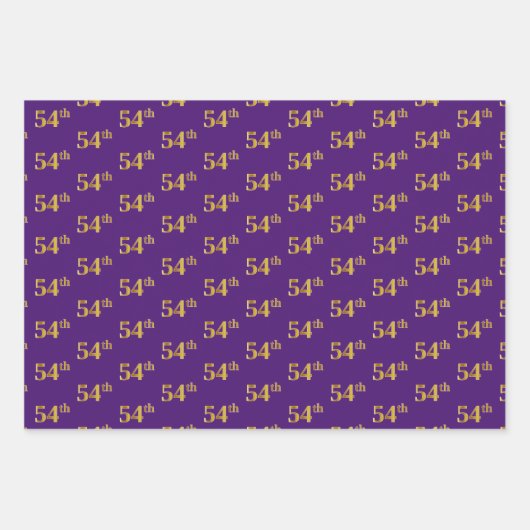 Extravagant Green, Gray, Lila, Imitate Gold 54. Ev Geschenkpapier Set (Vorderseite 3)