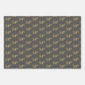 Extravagant Green, Gray, Lila, Imitate Gold 54. Ev Geschenkpapier Set (Vorderseite 2)