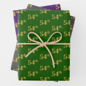 Extravagant Green, Gray, Lila, Imitate Gold 54. Ev Geschenkpapier Set (Beispiel)