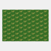 Extravagant Green, Gray, Lila, Imitate Gold 54. Ev Geschenkpapier Set (Vorderseite)