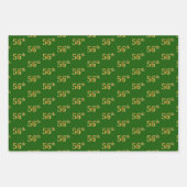 Extravagant Green, Gray, Lila, Imitate Gold 56. Ve Geschenkpapier Set (Vorderseite)