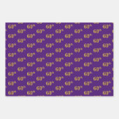 Extravagant Green, Gray, Lila, Imitate Gold 60. Ve Geschenkpapier Set (Vorderseite 3)