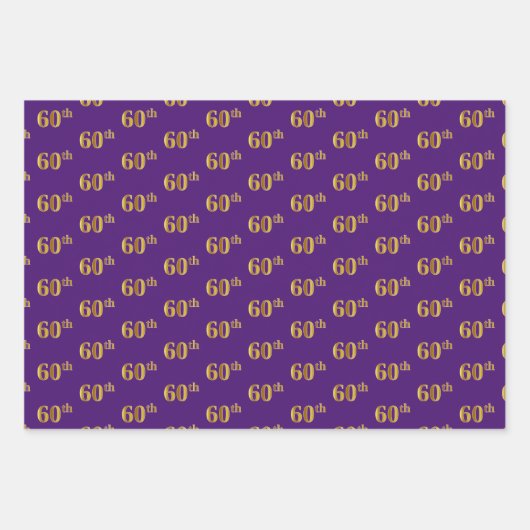 Extravagant Green, Gray, Lila, Imitate Gold 60. Ve Geschenkpapier Set (Vorderseite 3)