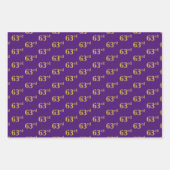 Extravagant Green, Gray, Lila, Imitate Gold 63. Ve Geschenkpapier Set (Vorderseite 3)