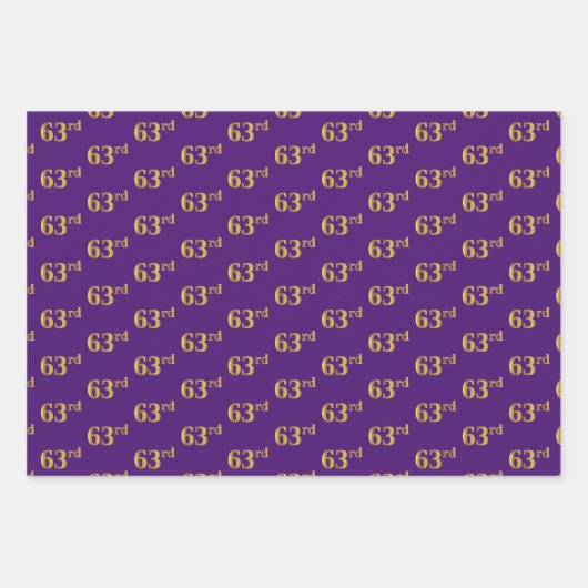 Extravagant Green, Gray, Lila, Imitate Gold 63. Ve Geschenkpapier Set (Vorderseite 3)