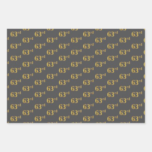 Extravagant Green, Gray, Lila, Imitate Gold 63. Ve Geschenkpapier Set (Vorderseite 2)