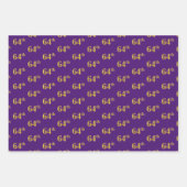 Extravagant Green, Gray, Lila, Imitate Gold 64. Ev Geschenkpapier Set (Vorderseite 3)