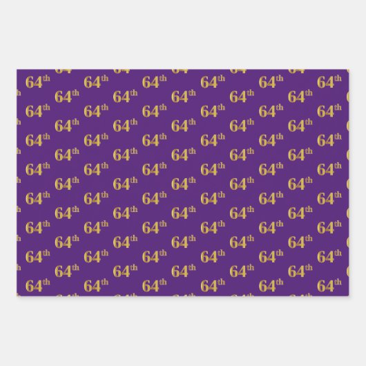 Extravagant Green, Gray, Lila, Imitate Gold 64. Ev Geschenkpapier Set (Vorderseite 3)