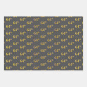 Extravagant Green, Gray, Lila, Imitate Gold 64. Ev Geschenkpapier Set (Vorderseite 2)