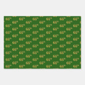 Extravagant Green, Gray, Lila, Imitate Gold 66. Ve Geschenkpapier Set (Vorderseite)