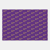 Extravagant Green, Gray, Lila, Imitate Gold 67. Ve Geschenkpapier Set (Vorderseite 3)