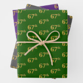 Extravagant Green, Gray, Lila, Imitate Gold 67. Ve Geschenkpapier Set (Beispiel)
