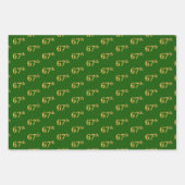 Extravagant Green, Gray, Lila, Imitate Gold 67. Ve Geschenkpapier Set (Vorderseite)